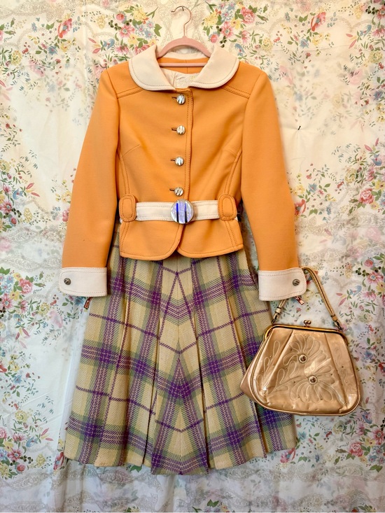 Unique Vintage Dresses & Skirts - Vintage 1950s Plaid Pleated Midi Skirt Small